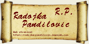 Radojka Pandilović vizit kartica